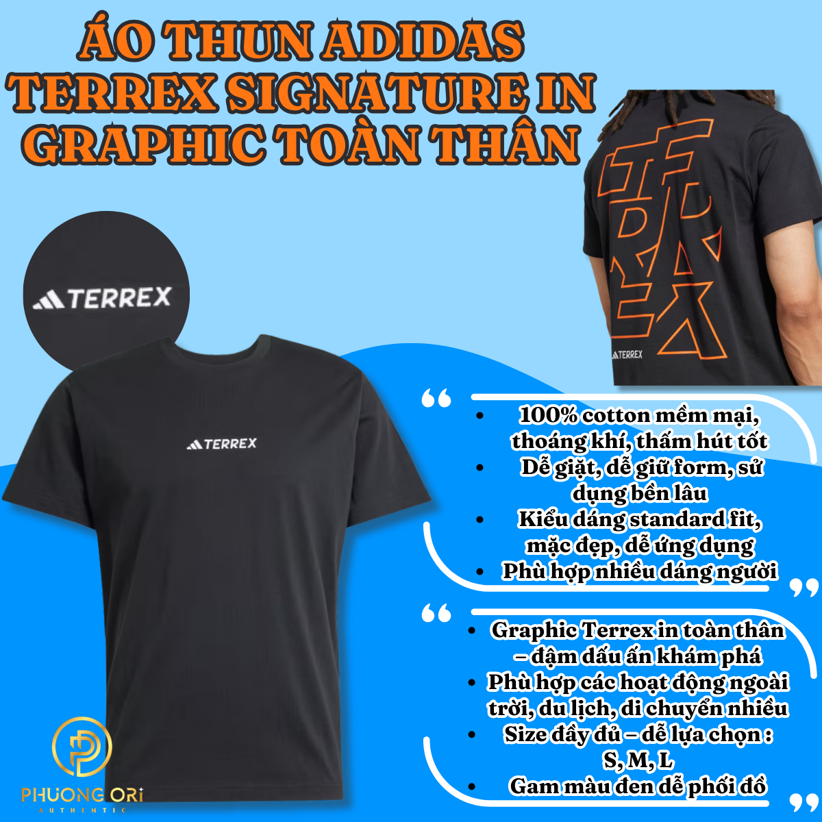👕 Áo Thun Adidas Terrex Signature In Graphic Toàn Thân – Màu Đen