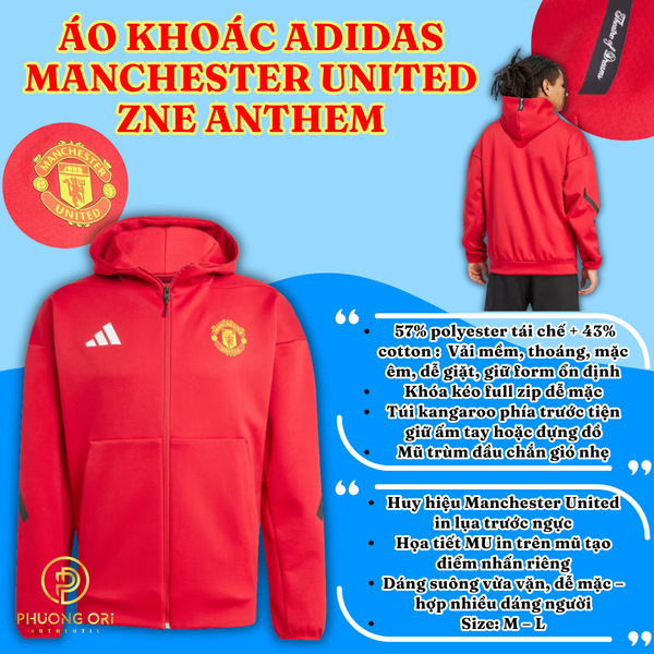 🧥 Áo Khoác Adidas Manchester United ZNE Anthem