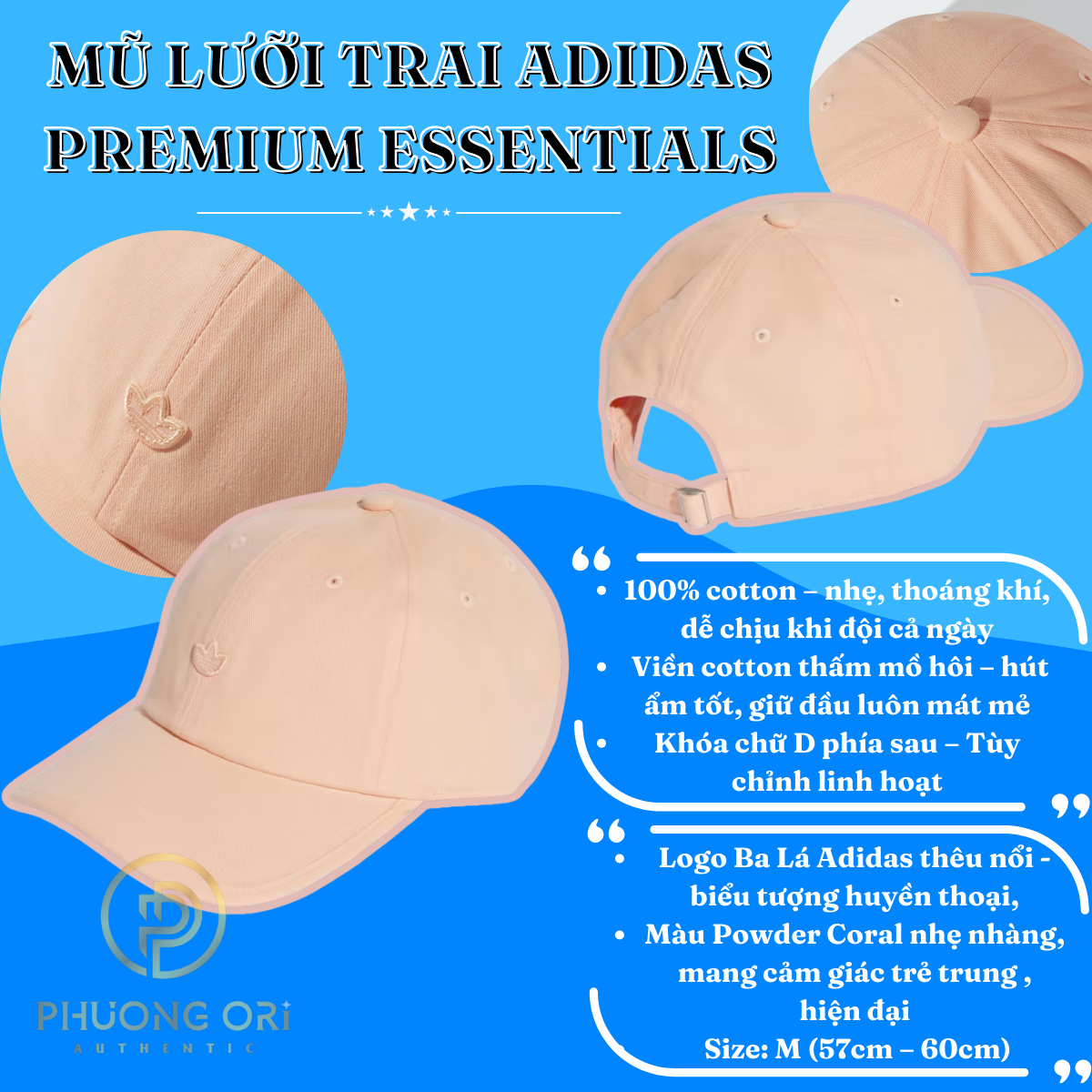 🧢 Mũ Lưỡi Trai Adidas Premium Essentials – Tối giản nhưng cao cấp