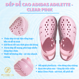 Dép Đế Cao Adidas Adilette – Màu Hồng