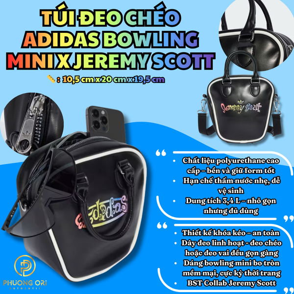 👜 Túi Đeo Chéo Adidas Bowling Mini x Jeremy Scott – Màu Đen
