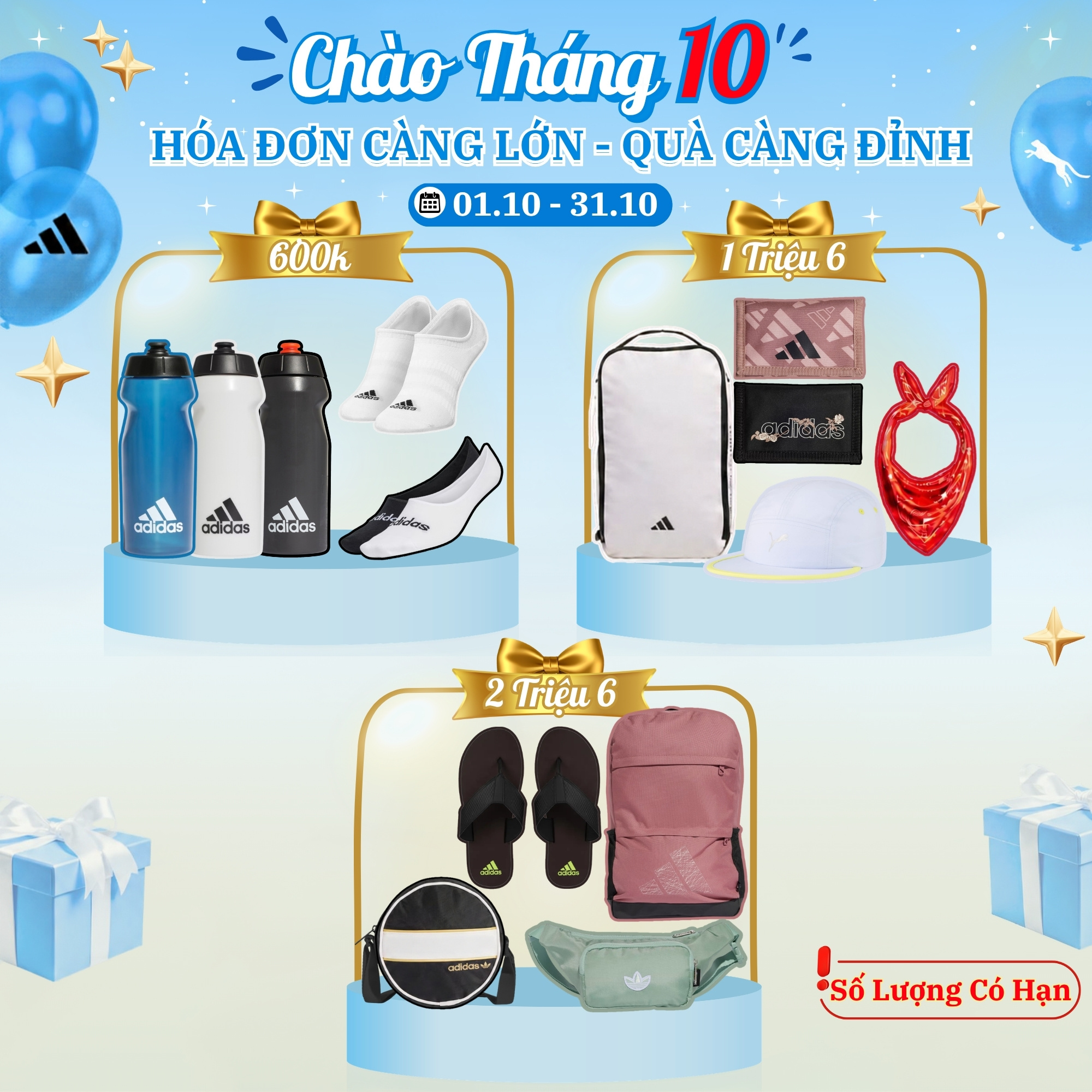 Quà Tặng cho hóa đơn 600.000đ Tháng 10