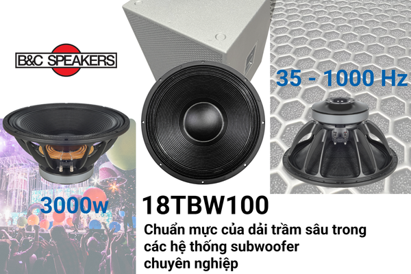 B&C Speakers 18TBW100 Trái tim của những hệ thống subwoofer chuyên nghiệp.