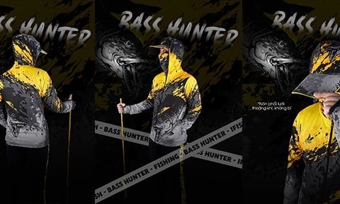 HÌNH POSTER ÁO CÂU CÁ BASS HUNTER