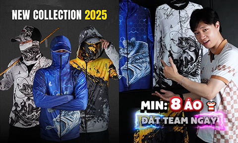 CLIP ÁO CÂU CÁ TEAM - BLUE, LURE, BASS