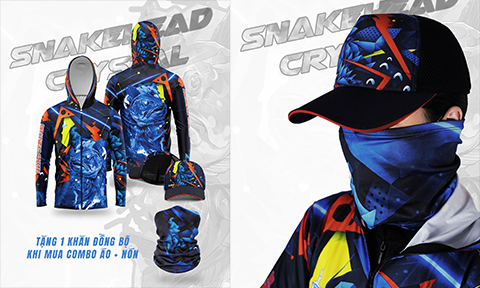 HÌNH REVIEW ÁO CÂU CÁ SNAKEHEAD CRYSTAL
