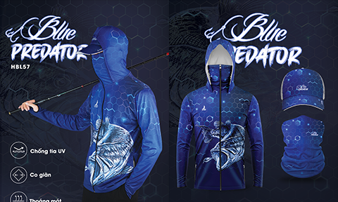 HÌNH POSTER ÁO CÂU CÁ BLUE PREDATOR