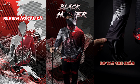 CLIP REVIEW ÁO CÂU CÁ BLACK HUNTER