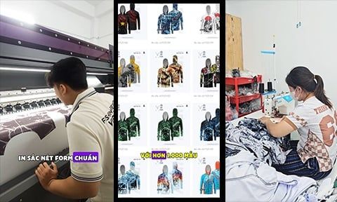 CLIP ĐẶT MAY ÁO CÂU CÁ THIẾT KẾ