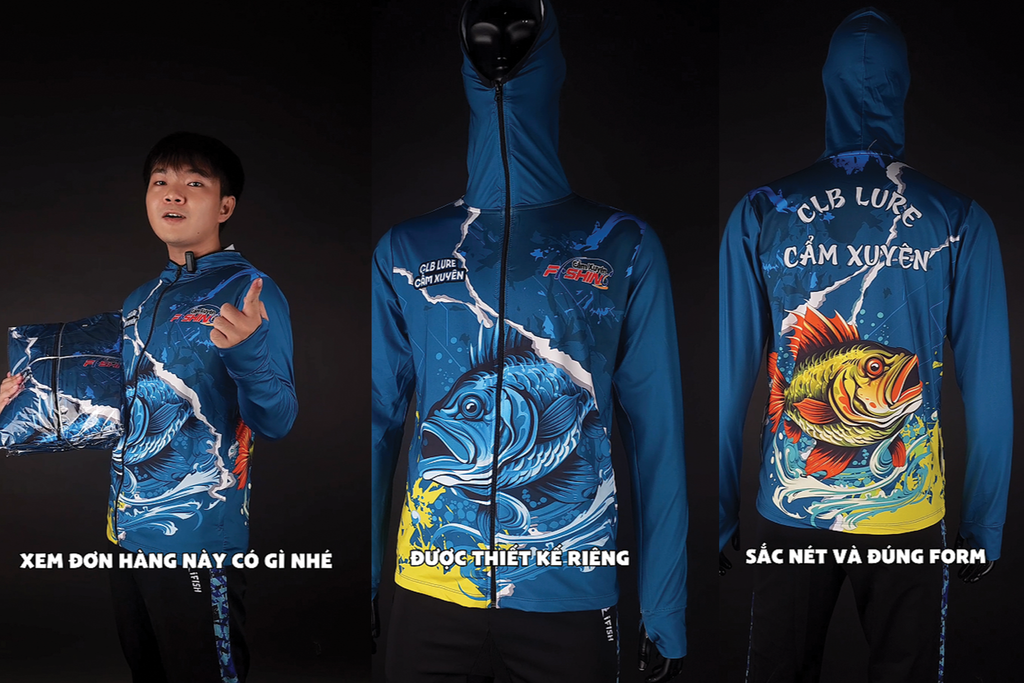 CLB Lure Cẩm Xuyên – mẫu áo câu cá thiết kế riêng cực nổi bật tại IFISH