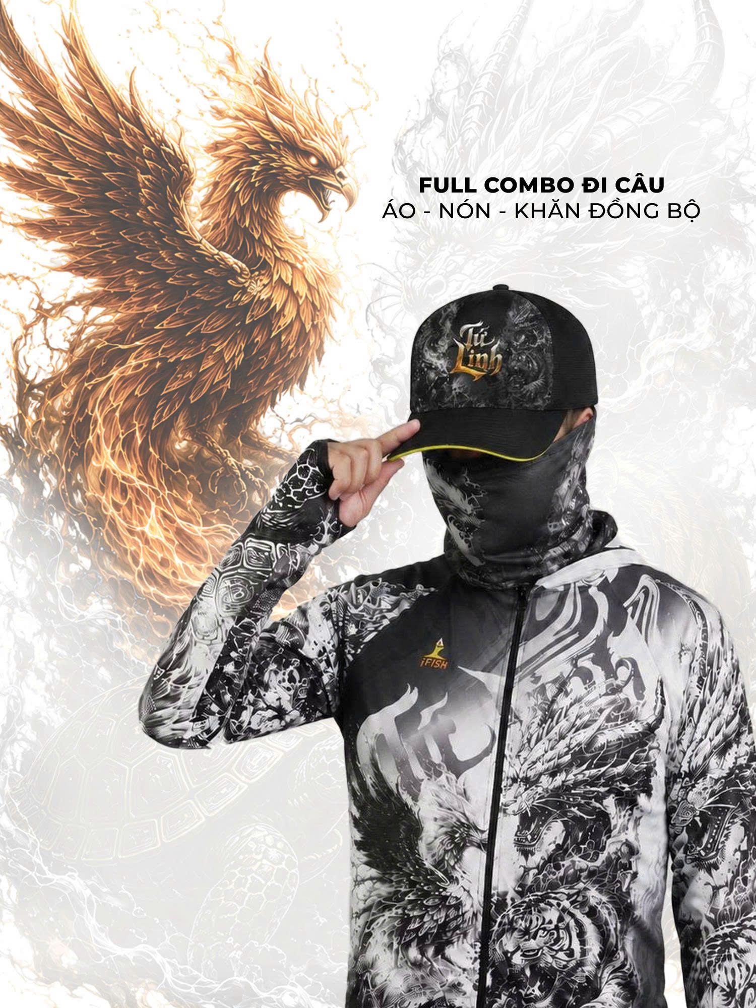 áo câu cá tứ linh