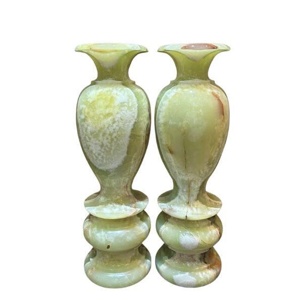 Cặp Lục Bình Phú Quý Ngọc Onyx Xanh