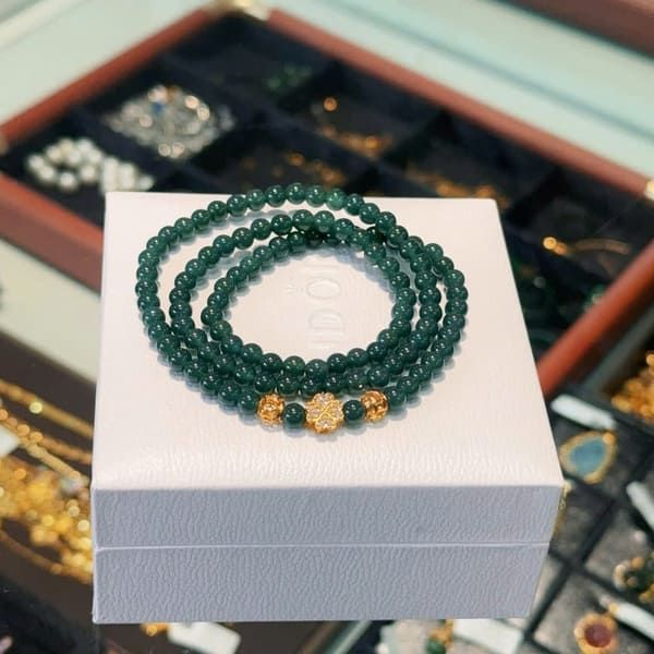 Chuỗi Vòng Lam Ngọc VIP Mix Charm Vàng 10K