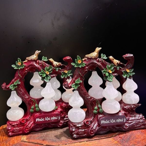 Hồ Lô Ngũ Phúc Ngọc Onyx Hồng