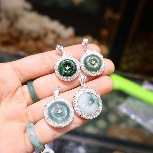 Mặt Dây Chuyền Khấu Điếu Bình An Đá Tự Nhiên