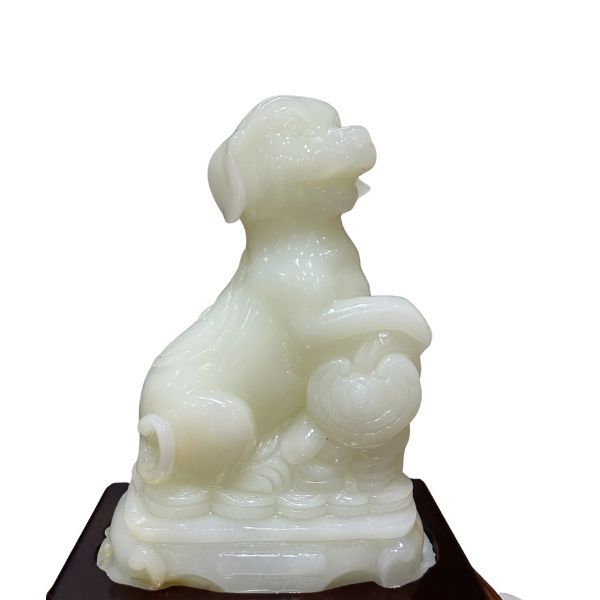 Tượng Chó Ngọc Onyx Trắng