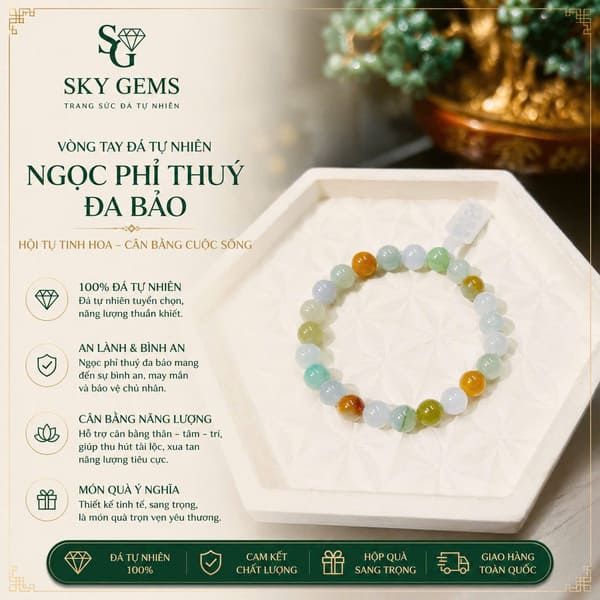 Vòng Phỉ Thúy Đa Bảo Jadeite A Myanmar