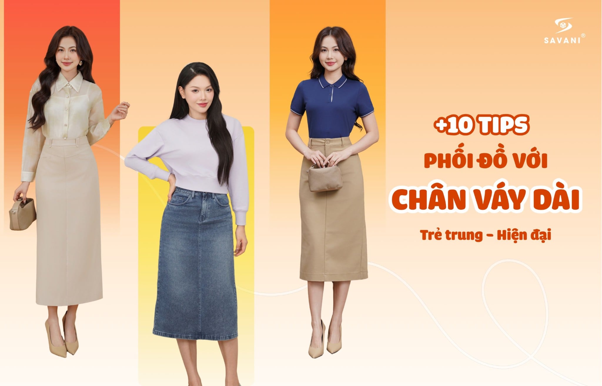 +10 CÁCH PHỐI ĐỒ VỚI CHÂN VÁY DÀI GIÚP NÀNG MẶC ĐẸP MỌI LÚC