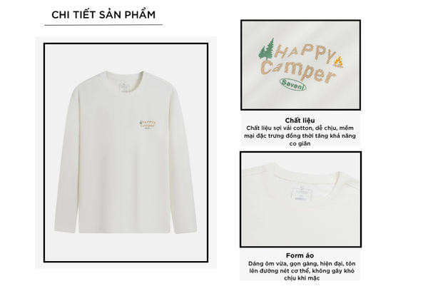 Áo thun dài tay cổ tròn nam hình in trước ngực