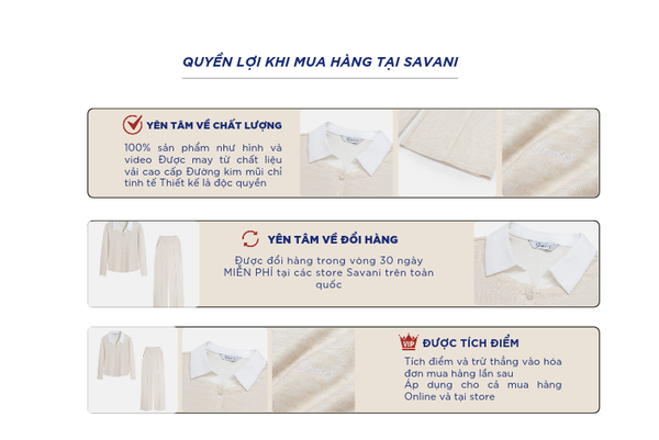 Bộ đông nữ cổ bẻ vải phối