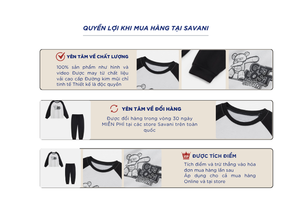 Bộ nỉ cổ tròn bé trai hình in trước ngực