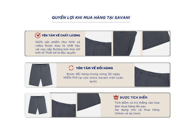 Quần short gió nam cạp âu trang trí túi sau