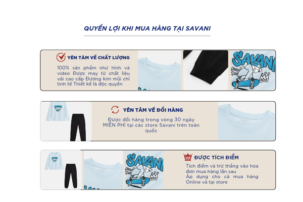 Bộ đông bé trai hình in trước ngực