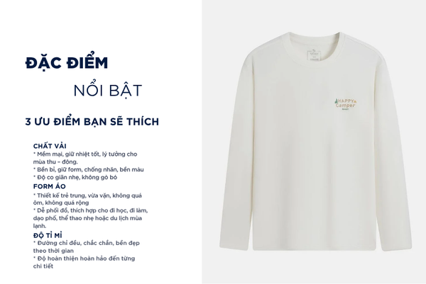 Áo thun dài tay cổ tròn nam hình in trước ngực