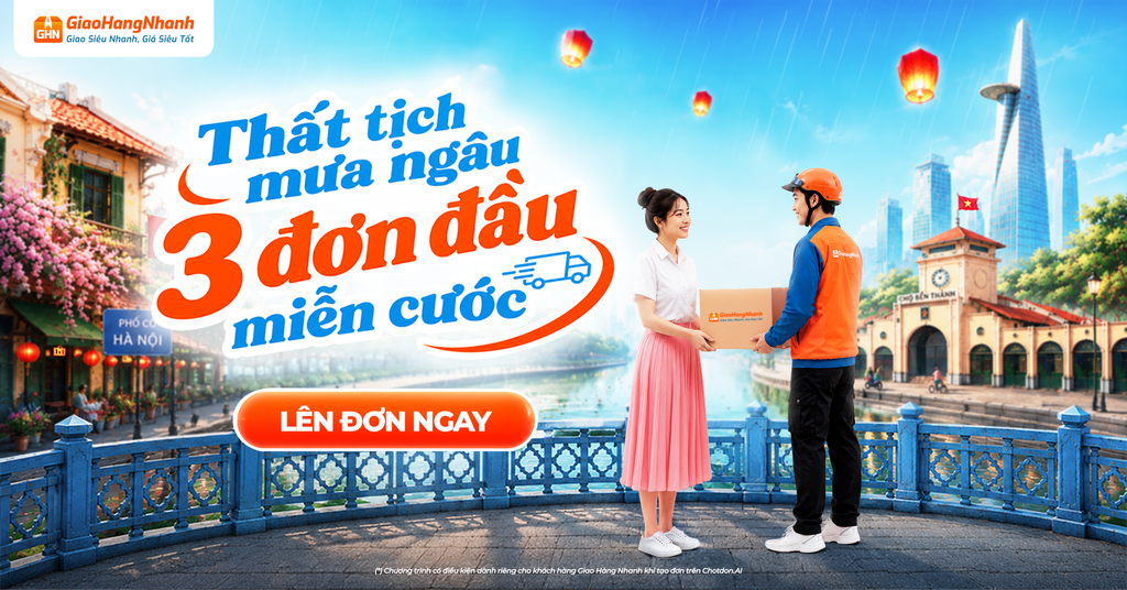 Ưu đãi thất tịch - Nhận đơn đầu miễn cước