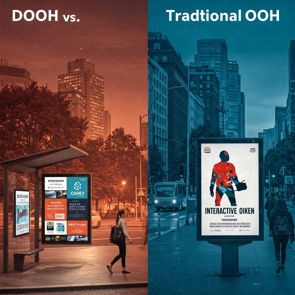 Sự khác biệt giữa quảng cáo OOH và DOOH trong marketing