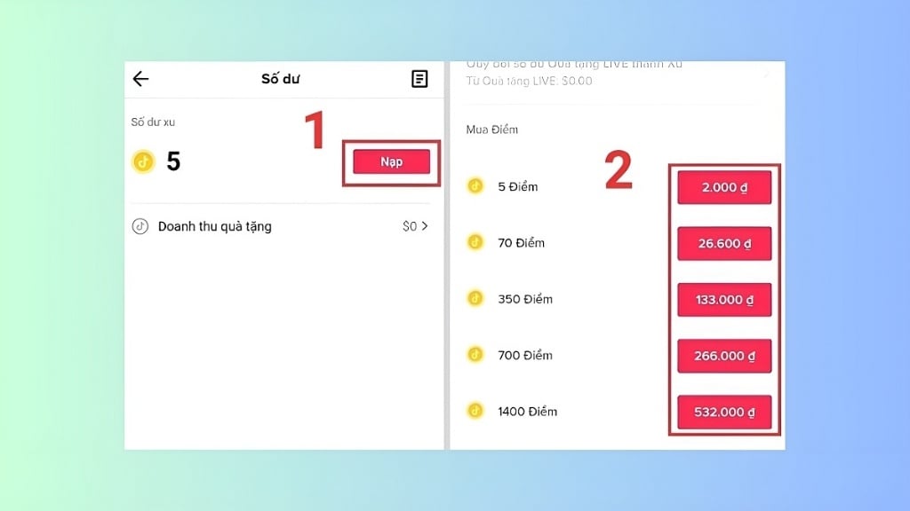 Nạp xu mua 1 bông hồng Tiktok bao nhiêu tiền?