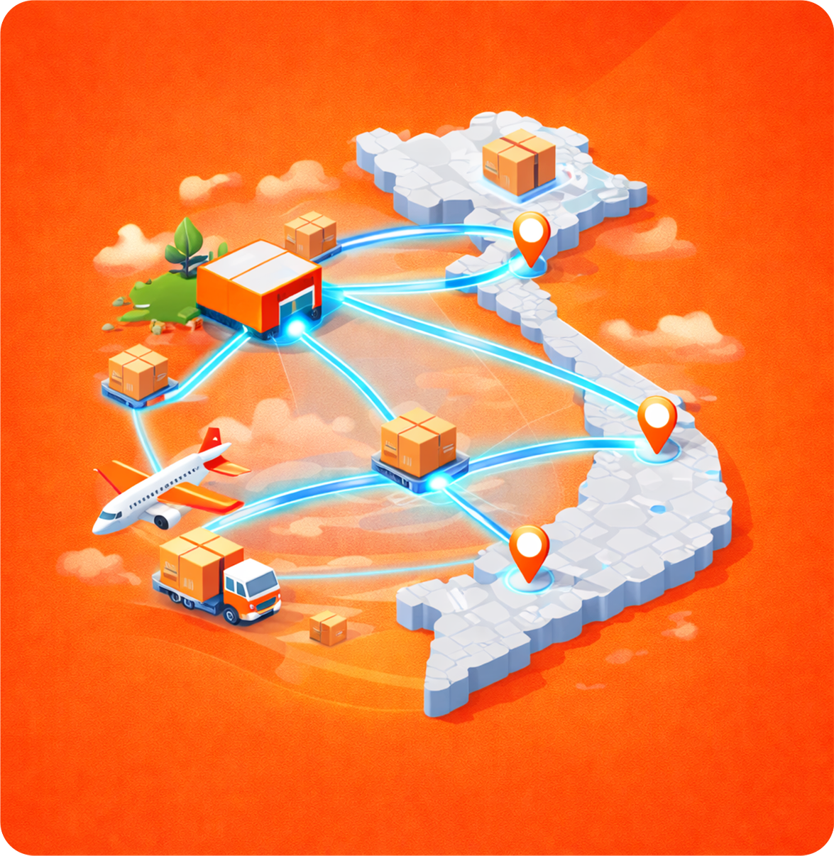 Mạng lưới bưu cục 34 tỉnh thành