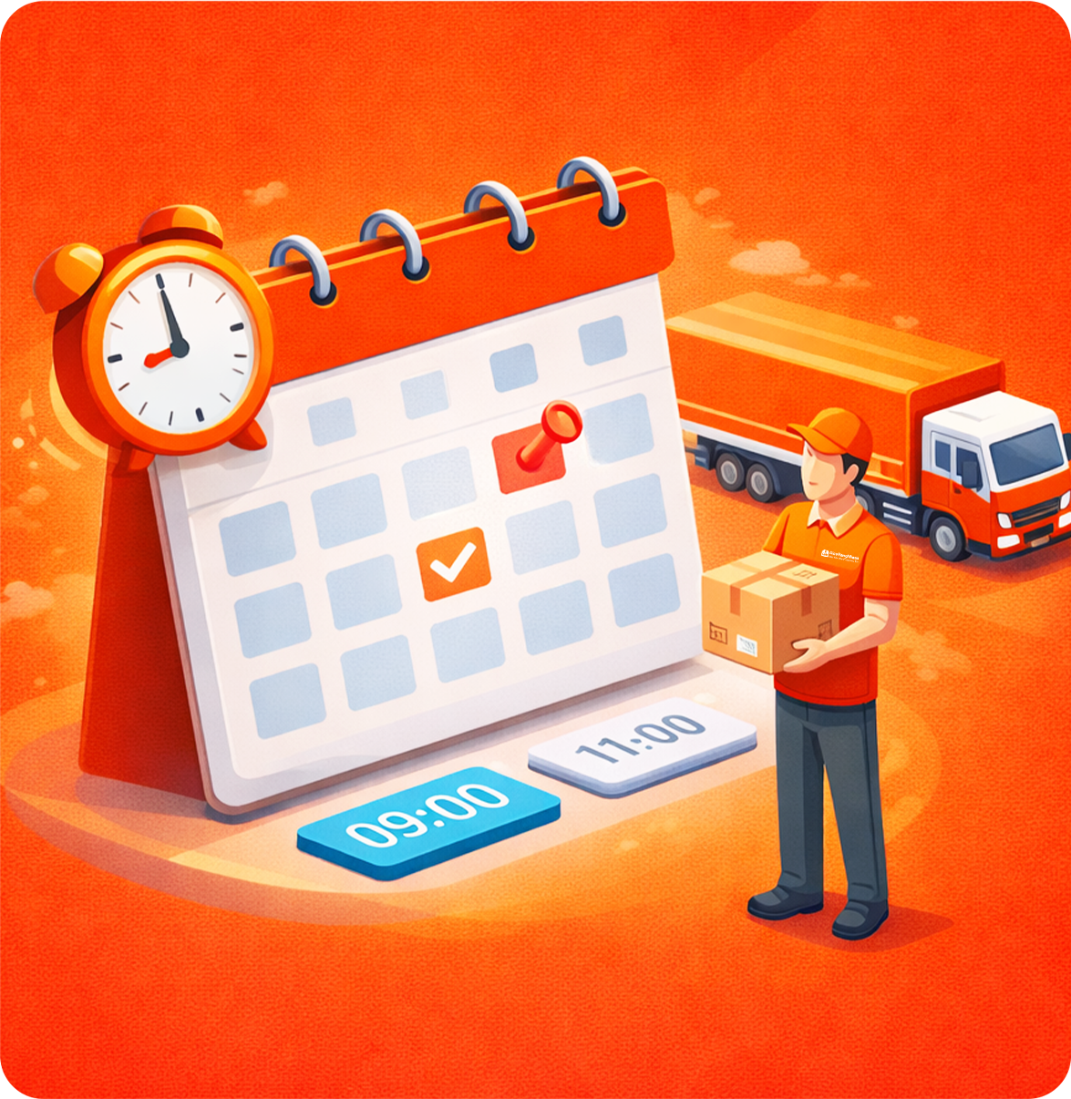 Được hẹn giờ lấy/giao hàng