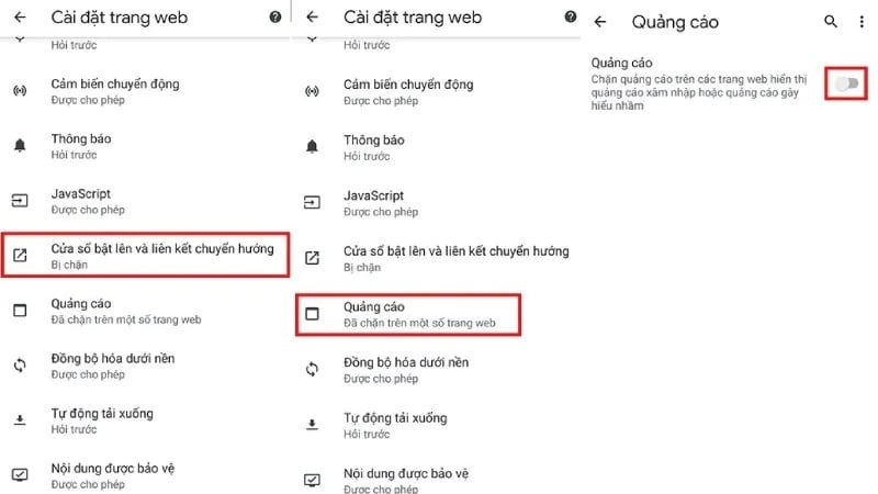 Tắt Pop-up và Ads trên trình duyệt Chrome để hạn chế quảng cáo TikTok