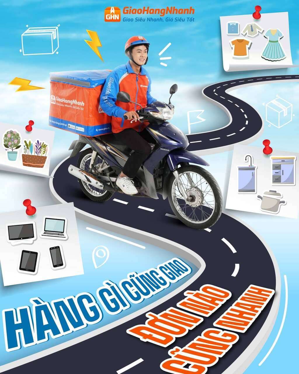 Dịch vụ giao hàng siêu nhanh cho shop online của Giao Hàng Nhanh