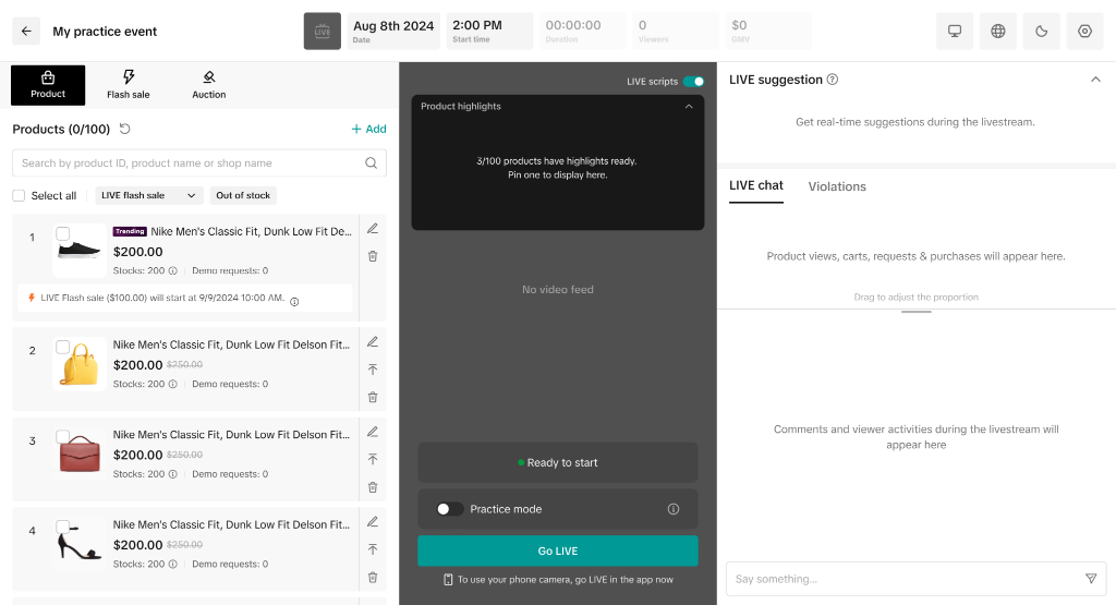 Cách lên kịch bản livestream TikTok trên máy tính với phần mềm của nền tảng