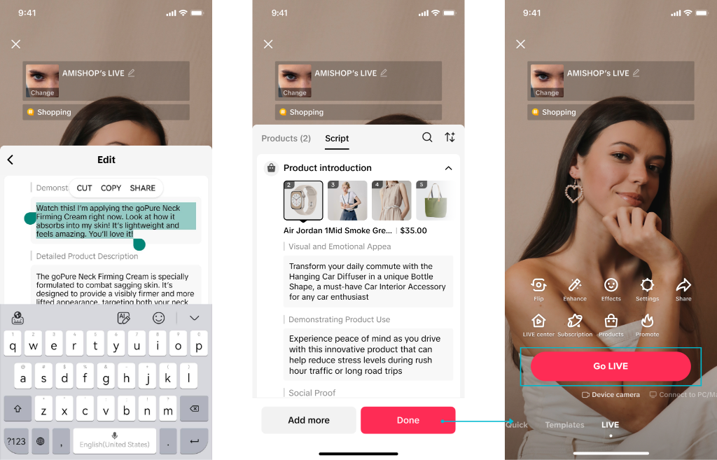 Cách lên kịch bản livestream TikTok qua ứng dụng của nền tảng