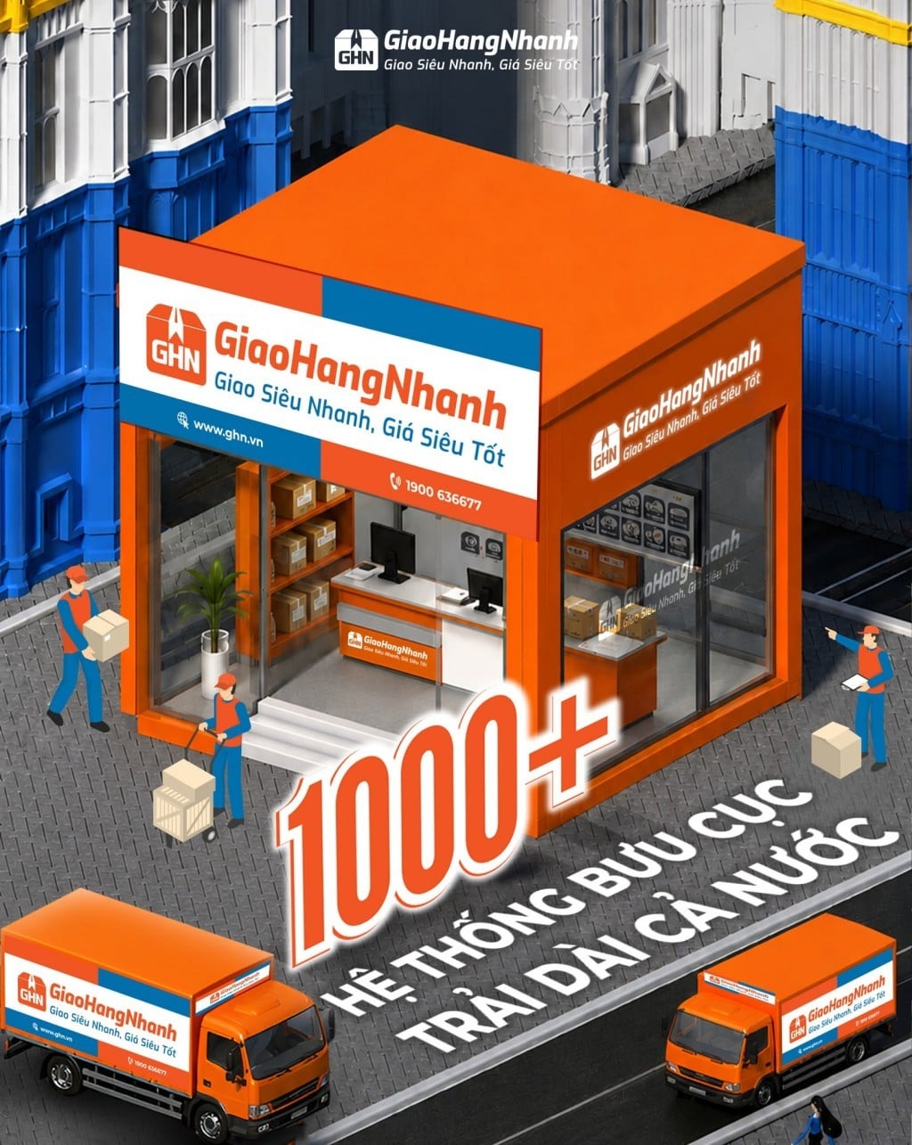 Bưu cục GHN phủ sóng cả nước cho shop chuyển phát nhanh mọi đơn
