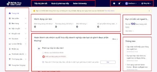 Điền thông tin đăng ký TikTok Seller Shop