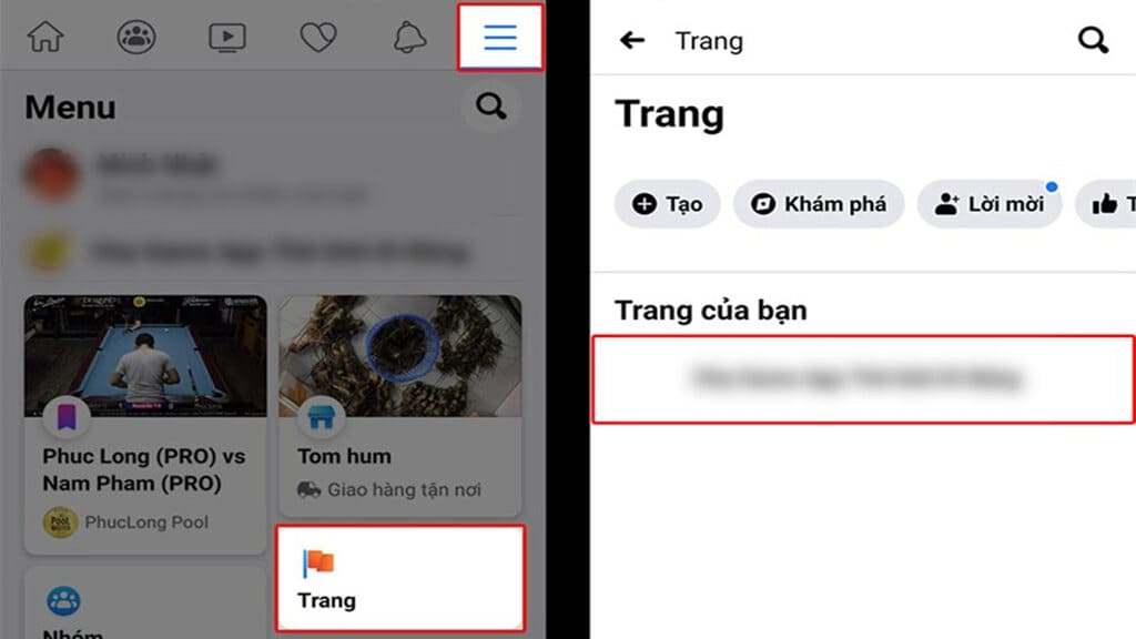 Truy cập cài đặt Fanpage Facebook