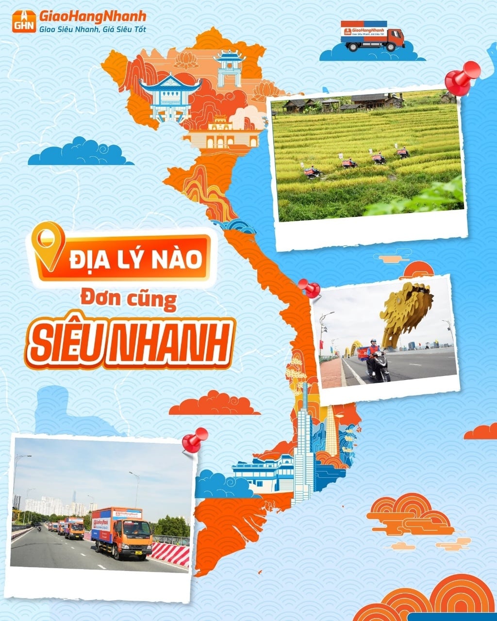 Giao Hàng Nhanh có hệ thống bưu cục rộng giao hàng mọi nơi