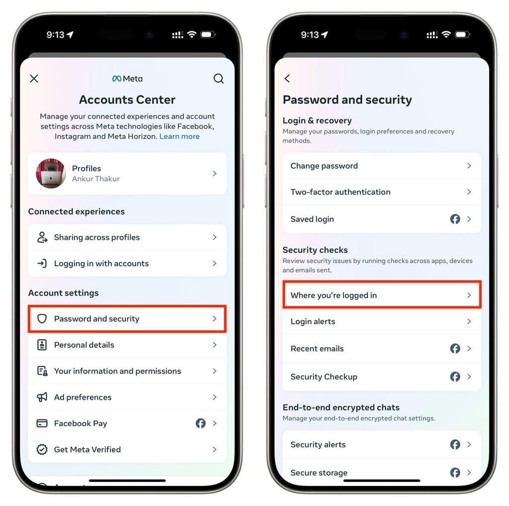 Hướng dẫn cách xem và quản lý thiết bị đăng nhập Facebook trên điện thoại