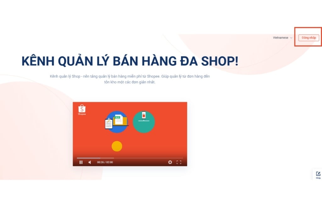 Cách sử dụng kênh quản lý Shopee bằng trình duyệt