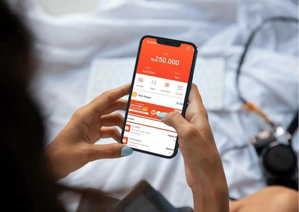 Giao diện số dư tài khoản Shopee