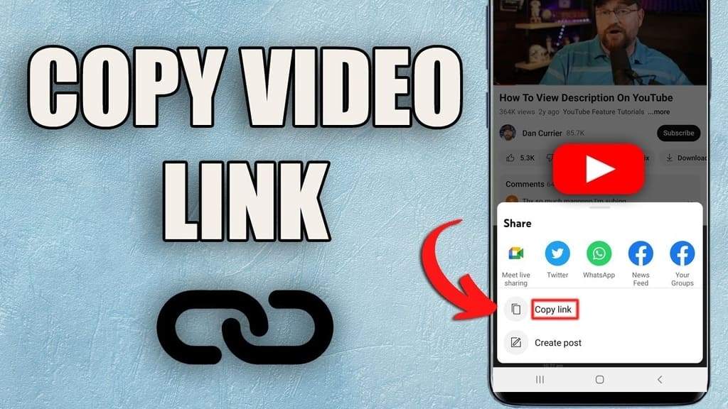 Hướng dẫn cách copy link YouTube video trên điện thoại