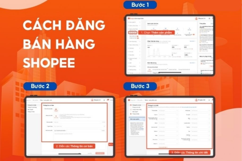 Chủ shop đăng bán sản phẩm trên Shopee