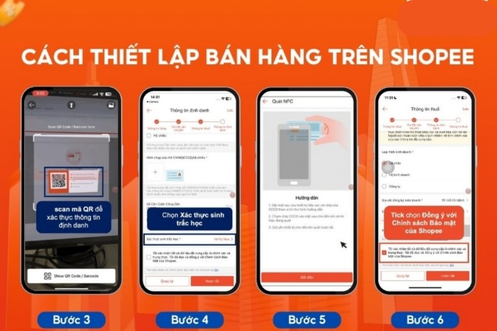 Hướng dẫn các bước thiết lập bán hàng trên Shopee