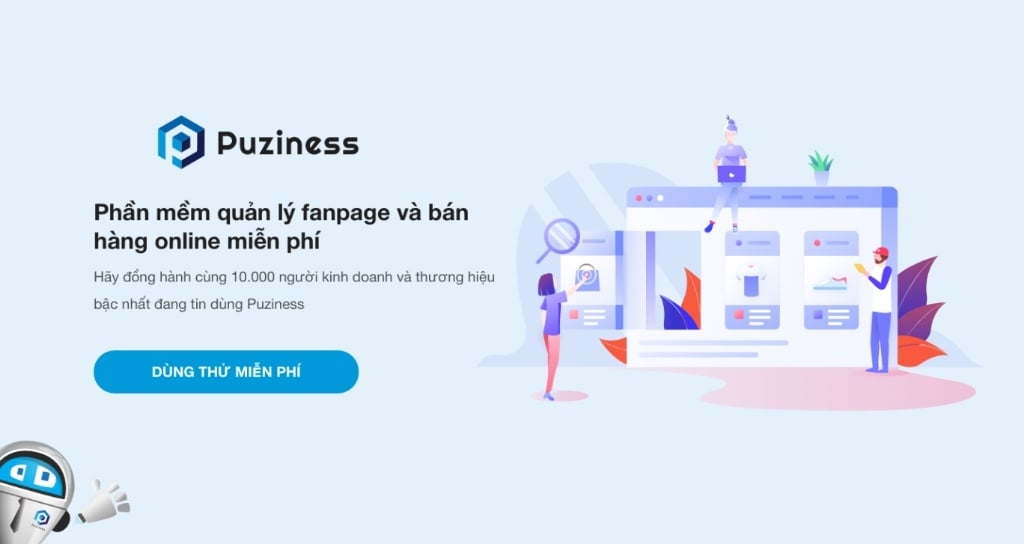 Phần mềm chạy quảng cáo Facebook Puziness quản lý Fanpage, bán hàng