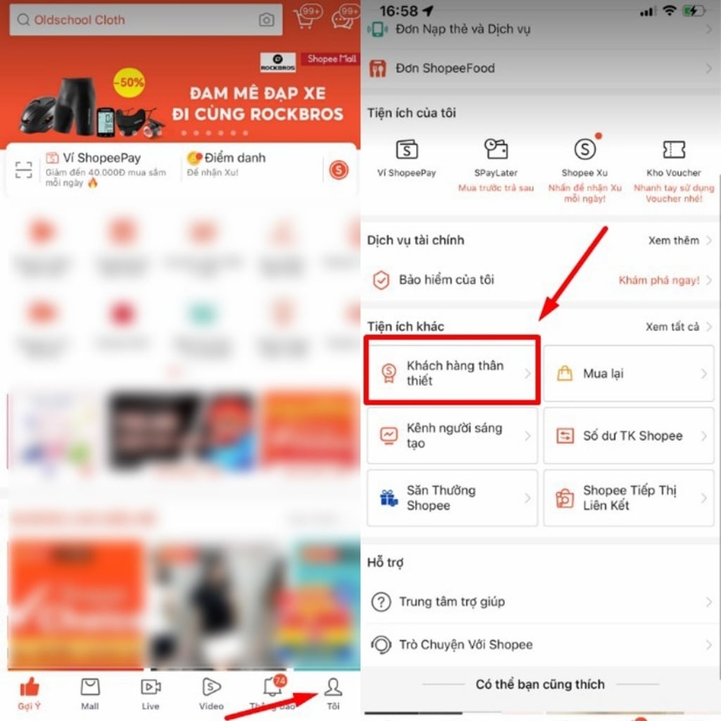 Cách kiểm tra xếp hạng thành viên Shopee Rewards