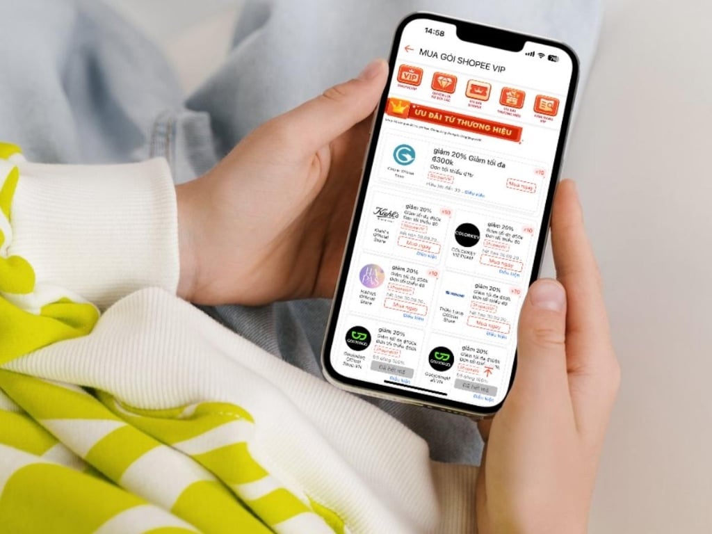 Người dùng chủ động chọn gói Shopee VIP phù hợp